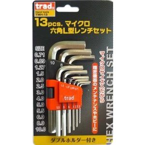 三共コーポレーション trad 13pcs.マイクロ六角L型レンチセットTMH-13 820395 新品