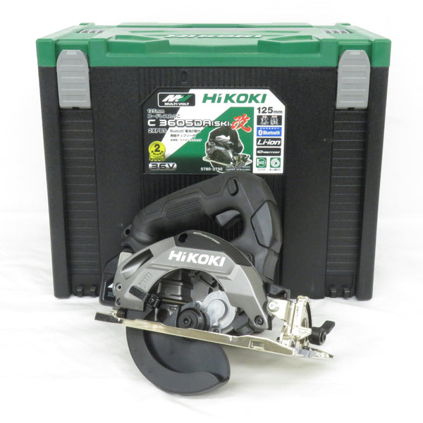HiKOKI ハイコーキ マルチボルト36V 125mm コードレス丸のこ マルノコ ストロングブラック ケース・充電器・Bluetoothバッテリ2個セット C3605DA(SK)(2XPBS) 未使用品