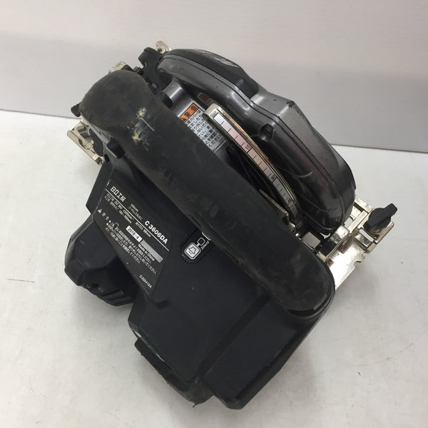 日立工機 HiKOKI ハイコーキ マルチボルト36V対応 165mm コードレス丸のこ マルノコ ストロングブラック 本体のみ 傾斜用ちょうナット欠品 C3606DA 中古