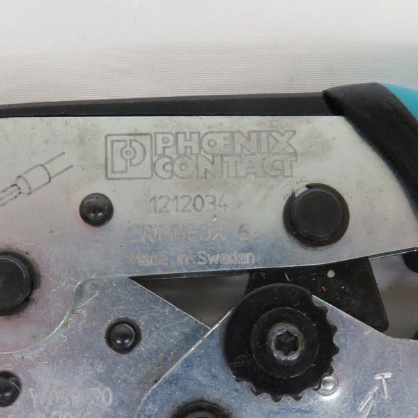 PHOENIX CONTACT フェニックスコンタクト 圧着工具 フェルール用 CRIMPFOX6 適用範囲0.25~6.0mm2 1212034 中古