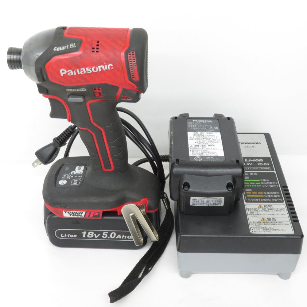 パナソニック Panasonic EZ76A1 インパクトドライバ 中古品 バッテリ18V 5.0Ah二個/充電器付き 【ハンズクラフト宜野湾店】 Panasonic パナソニック 18V 5.0Ah 充電インパクトドライバ デュアル