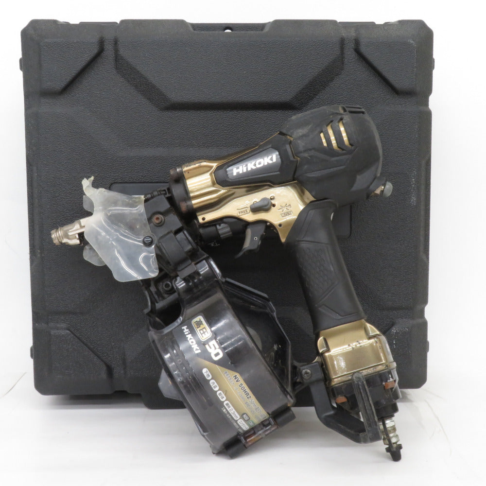 HiKOKI ハイコーキ 50mm 高圧ロール釘打機 ハイゴールド パワー切替 