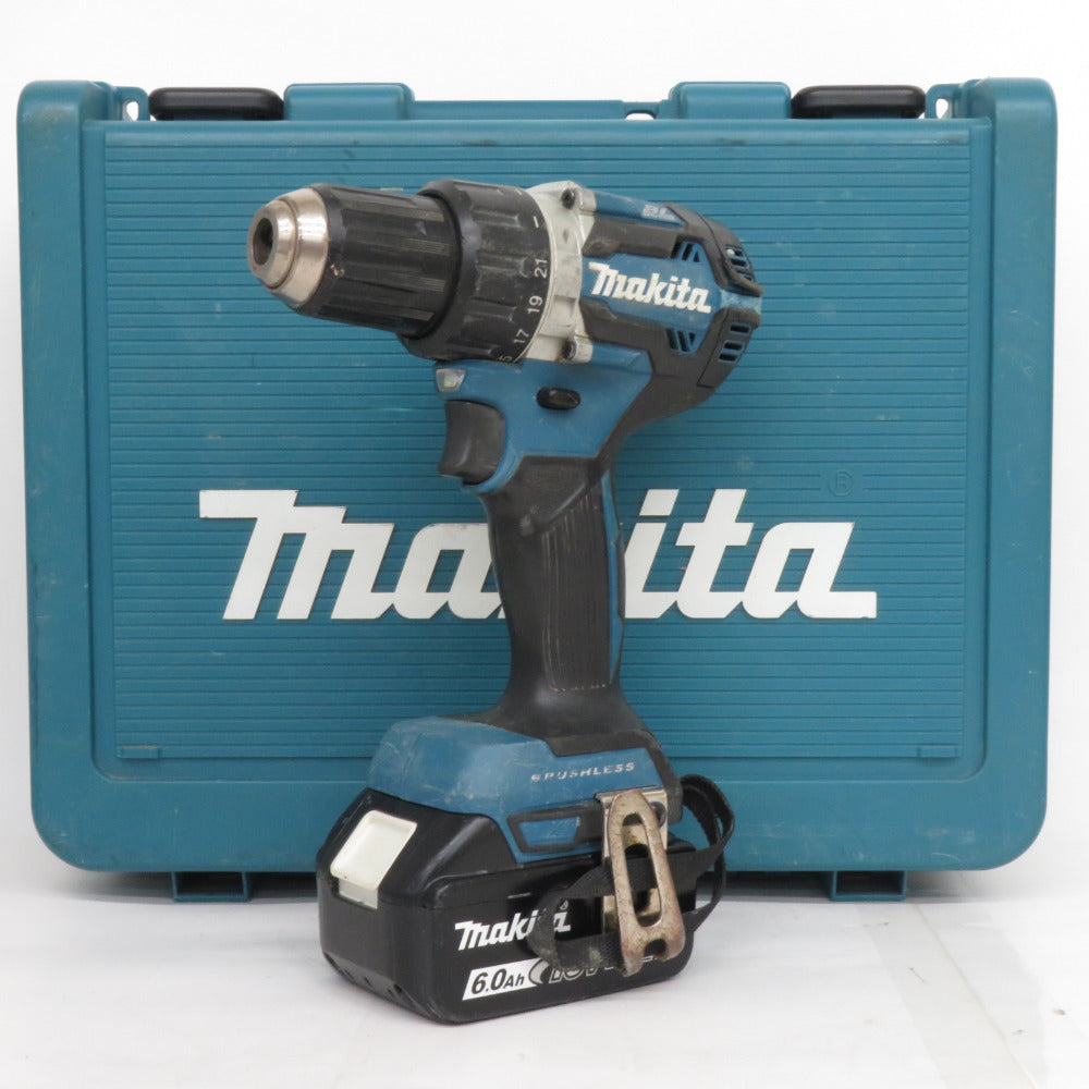 makita マキタ 18V 6.0Ah 充電式ドライバドリル 青 ケース・充電器・バッテリ2個セット DF484DRGX 中古 | テイクハンズ  takehands | 工具専門店 テイクハンズ