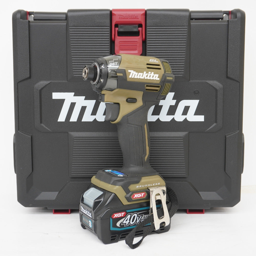 【引き取り限定】【中古品】マキタ makita RD002GRDXO インパクトドライバ〈カラー:オリーブ〉 フルセット バッテリ(40Vmax/2.5Ah)×2・充電器・ケース付 makita】【未使用品】マキタ『40Vmax 充電式インパクトドライバ