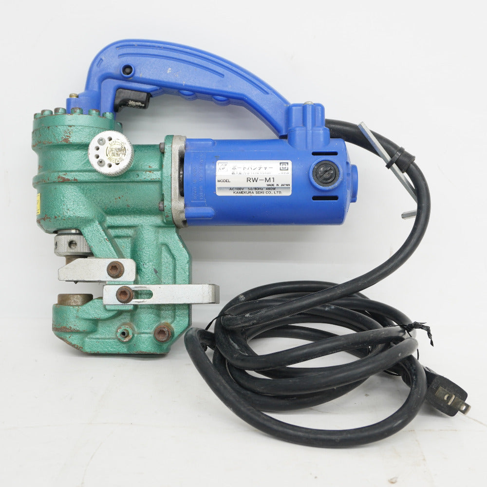 【店頭引取限定】【中古】【現状販売】亀倉精機 パンチャー 38,500円(税込) KAMEKURA 亀倉精機 100V 電動油圧式ポートパンチャー スタンド欠品 RW