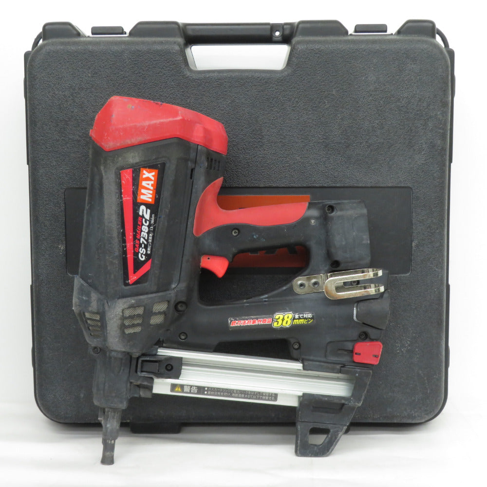 MAX マックス 38mm ガスネイラ ピン打機 ケース・充電器・バッテリ2個