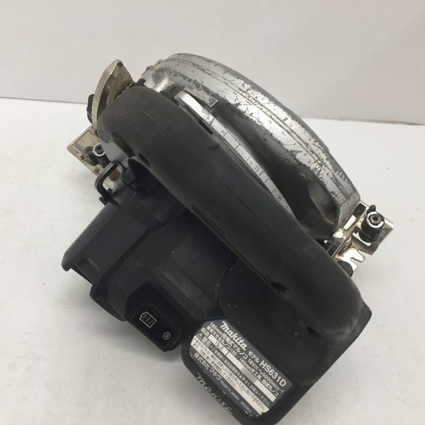 makita (マキタ) 18V対応 165mm 充電式マルノコ 黒 本体のみ ノコ刃なし HS631D 中古