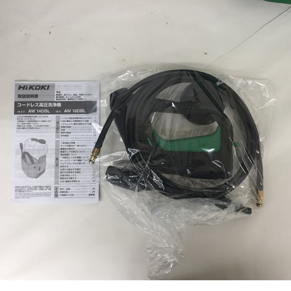 HiKOKI (ハイコーキ) 18V対応 コードレス高圧洗浄機 本体のみ 8L タンク給水 AW18DBL(NN) 未使用品