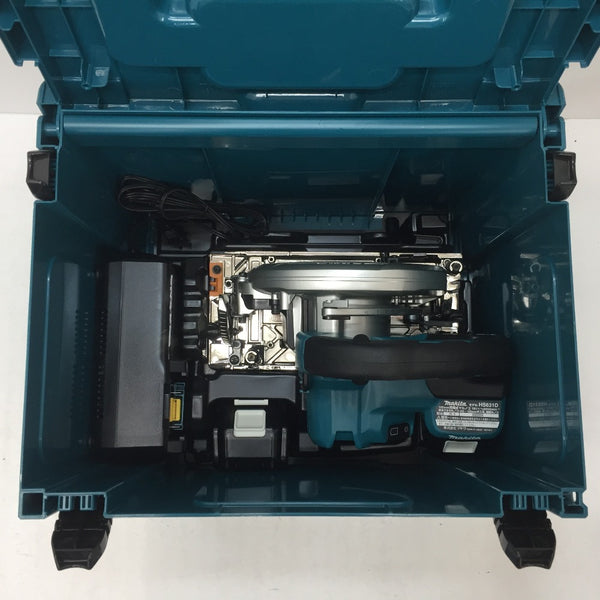 makita (マキタ) 18V 6.0Ah 165mm 充電式マルノコ 青 ケース・充電器・バッテリ2個・鮫肌チップソーセット HS631DGXS 美品