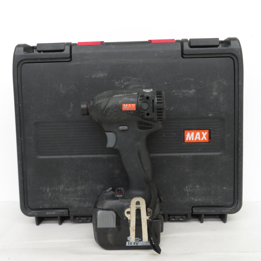MAX (マックス) 14.4V 4.0Ah 充電式ブラシレスインパクトドライバ 黒