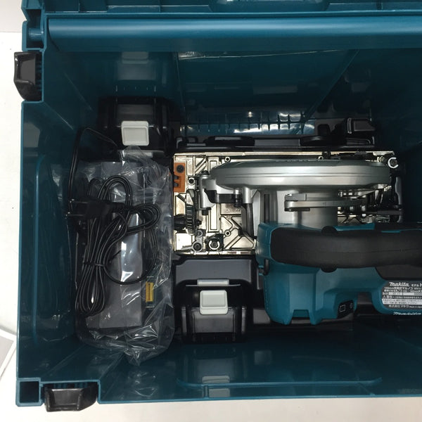 makita (マキタ) 18V 6.0Ah 165mm 充電式マルノコ 青 ケース・充電器・バッテリ2個・鮫肌チップソーセット HS631DGXS 未使用品