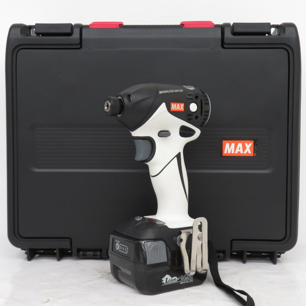 MAX (マックス) 14.4V 3.0/4.0Ah 充電式インパクトドライバ 白 ケース