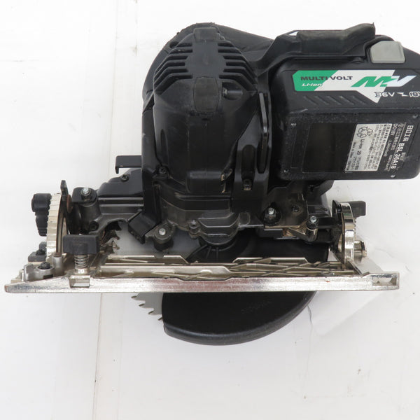 日立工機 HiKOKI ハイコーキ マルチボルト36V 165mm コードレス丸のこ マルノコ ストロングブラック バッテリ1個セット 角度調節ねじ1つ欠品 C3606DA 中古
