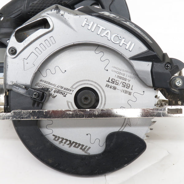 日立工機 HiKOKI ハイコーキ マルチボルト36V 165mm コードレス丸のこ マルノコ ストロングブラック バッテリ1個セット 角度調節ねじ1つ欠品 C3606DA 中古
