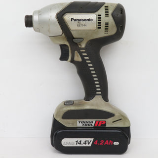 Panasonic (パナソニック) 14.4V 4.2Ah 充電インパクトドライバ ケース・充電器・バッテリ2個セット EZ7544LS2S-B 中古