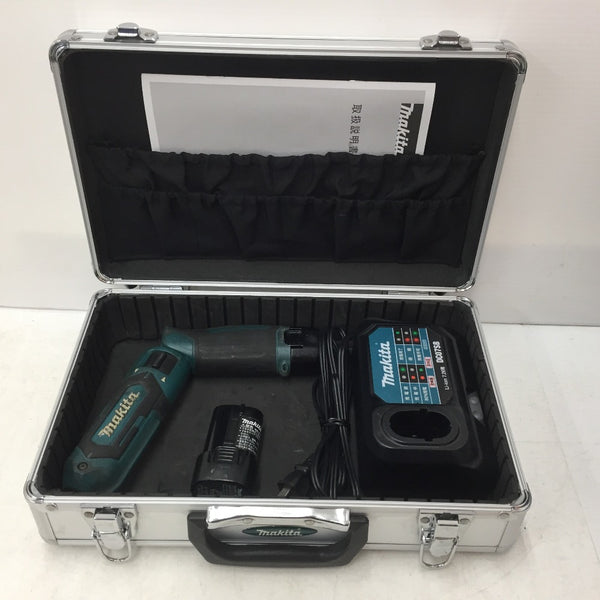 makita マキタ 7.2V 1.0Ah 充電式ペンインパクトドライバ 青 ケース・充電器・バッテリ2個付 TD022D 中古