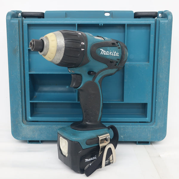 makita マキタ 14.4V 3.0Ah専用 充電式4モードインパクトドライバ ケース・充電器・バッテリ2個セット ケース破損あり TP130DRFX 中古