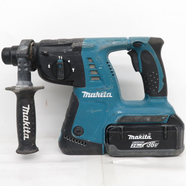 makita マキタ 36V 2.6Ah 26mm 充電式ハンマドリル SDSプラス ケース・充電器・バッテリ2個セット HR262DRDX 中古