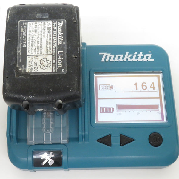 makita マキタ 18V 6.0Ah 充電式インパクトドライバ オーセンティックパープル ケース・充電器・バッテリ2個セット 動作時背部から甲高い音 汚れ大 ケース留め具破損 TD171DGXAP 中古