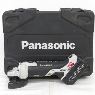 Panasonic パナソニック 18V 5.0Ah 100mm 充電デュアルディスクグラインダ グレー ケース・充電器・バッテリ2個セット EZ46A1LJ2G-H 中古