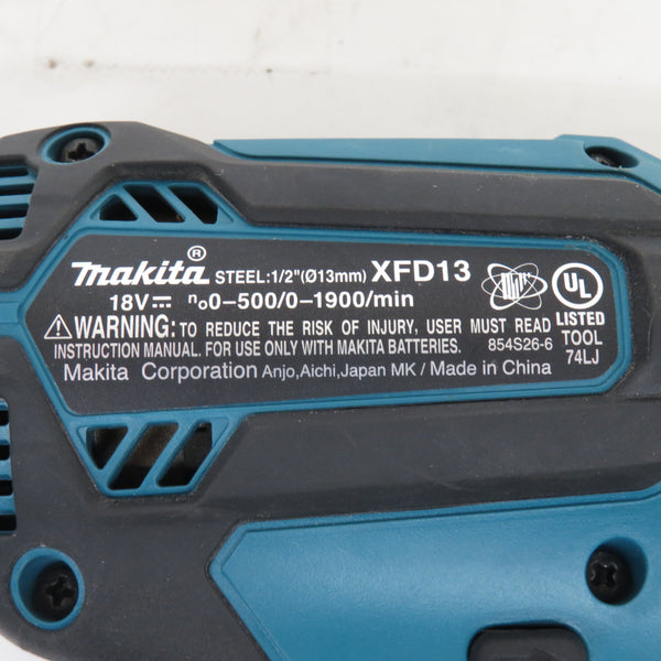 makita マキタ 18V対応 充電式ドリルドライバ 本体のみ USA仕様 XFD13 中古