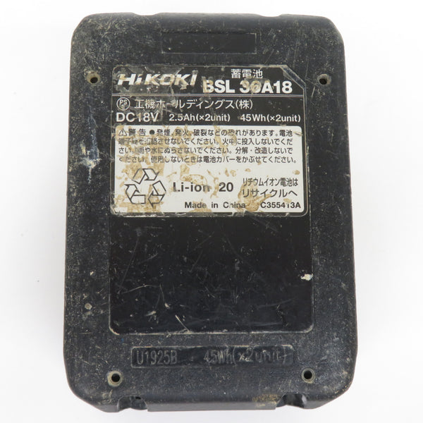 HiKOKI ハイコーキ マルチボルト 36V-2.5Ah 18V-5.0Ah Li-ionバッテリ リチウムイオン電池 残量表示ランプ不点灯 BSL36A18 中古