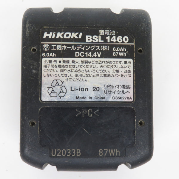 HiKOKI ハイコーキ 14.4V 6.0Ah Li-ionバッテリ リチウムイオン電池 BSL1460 中古