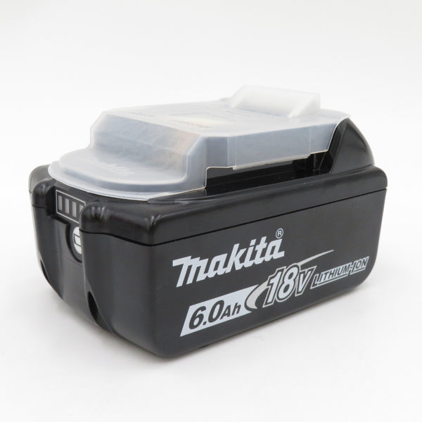 makita マキタ 18V 6.0Ah Li-ionバッテリ 残量表示付 雪マーク付 化粧箱・カバー付 充電回数1回 BL1860B A-60464 中古美品