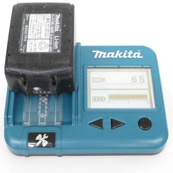 makita マキタ 18V 6.0Ah Li-ionバッテリ 残量表示付 雪マーク付 充電回数65回 BL1860B A-60464 中古