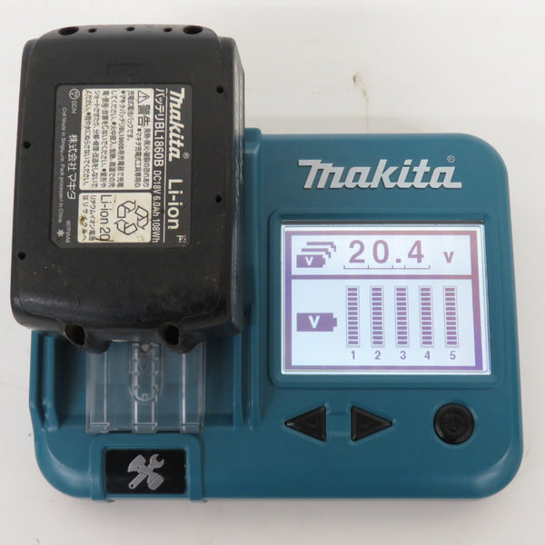 makita マキタ 18V 6.0Ah Li-ionバッテリ 残量表示付 雪マーク付 充電回数77回 BL1860B A-60464 中古