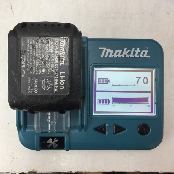 makita マキタ 14.4V 3.0Ah専用 16mm 充電式ハンマドリル 白 SDSプラス ケース・充電器・バッテリ2個セット ケース破損あり HR162DRFXW 中古