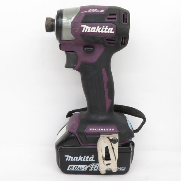 makita マキタ 18V 6.0Ah 充電式インパクトドライバ オーセンティックパープル ケース・充電器・バッテリ2個セット TD173DGXAP 中古