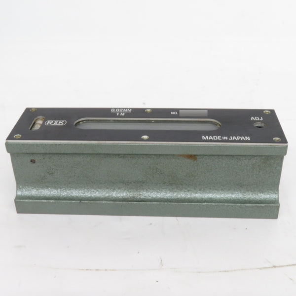 RSK 新潟理研測範 精密水準器 平形水準器 一般工作用 木箱付 木箱留め具一部破損 中古