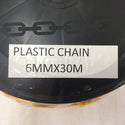 プラスチックチェーン 6mm×30m イエロー チェーンスタンド用 CHAIN-PE6 未開封品