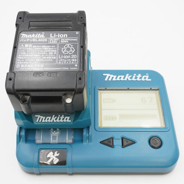 makita マキタ 40Vmax 2.5Ah Li-ionバッテリ 残量表示付 雪マーク付 充電回数67回 BL4025 A-69923 中古
