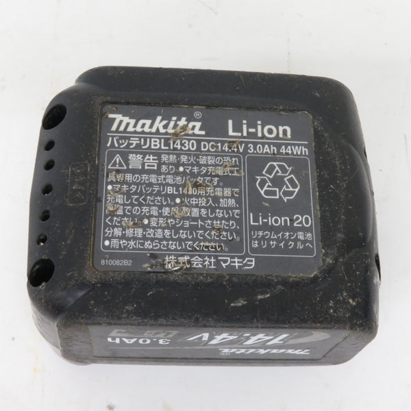 makita マキタ 14.4V 3.0Ah Li-ionバッテリ 残量表示なし 充電回数70回 BL1430 A-42634 中古