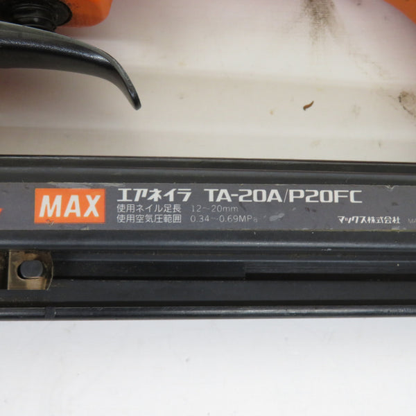 MAX マックス 20mm 常圧ピンネイラ エアネイラ 排気大きめ TA-20A/P20FC 中古