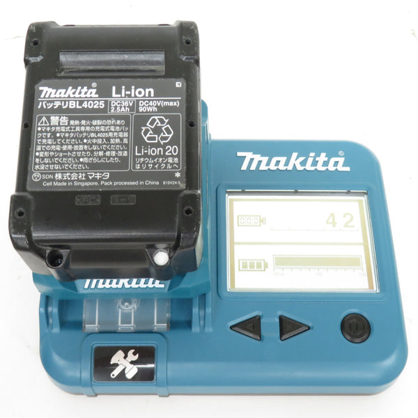 makita マキタ 40Vmax 2.5Ah Li-ionバッテリ 残量表示付 雪マーク付 充電回数42回 BL4025 A-69923 中古