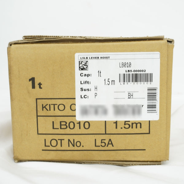 KITO キトー レバーブロックL5形 1.0t×1.5m LB010 未開封品