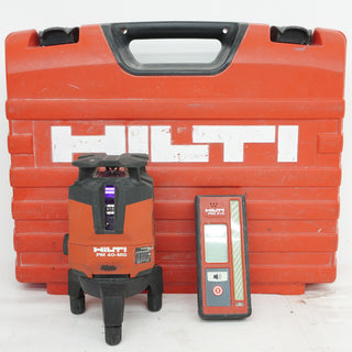 HILTI ヒルティ レーザー墨出器 グリーンレーザー マルチラインレーザー 360°水平・垂直×4・地墨 ケース・受光器・充電器・バッテリ2個セット 三脚欠品 PM40-MG 中古