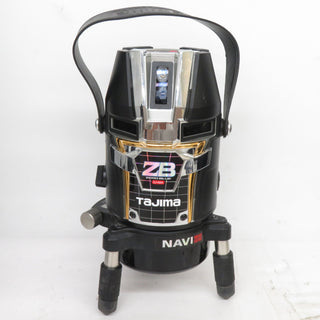 TAJIMA タジマ TJMデザイン レーザー墨出器 ブルーグリーンレーザー ZERO BLUE NAVIジンバルKJC 矩十字・横全周・地墨 ケース・受光器・三脚・充電器・バッテリ1個セット ZEROBLN-KJC 中古