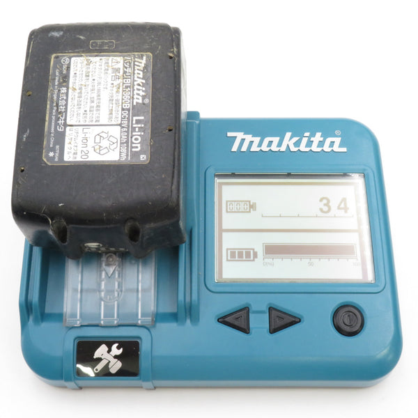 makita マキタ 18V 6.0Ah Li-ionバッテリ 残量表示・雪マーク付 充電回数34回 BL1860B A-60464 中古