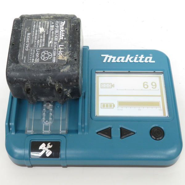 makita マキタ 14.4V 3.0Ah 充電式ドライバドリル 青 ケース・充電器・バッテリ2個セット DF474D 中古