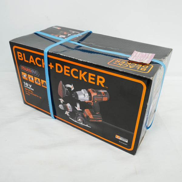 BLACK+DECKER ブラック＆デッカー 18V 1.5Ah マルチツールプラス 電動工具セット 外箱・充電器・バッテリ2個セット 外箱イタミあり EVO183P1 未開封品