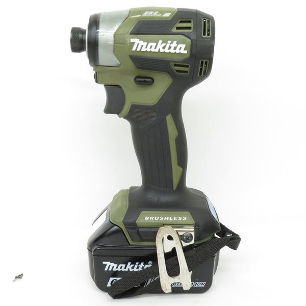 makita マキタ 18V 6.0Ah 充電式インパクトドライバ オリーブ ケース・充電器・バッテリ2個セット TD173DRGXO 中古美品