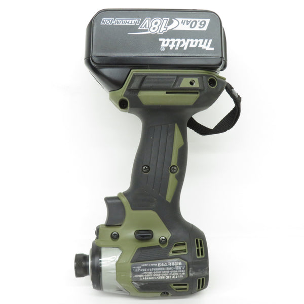 makita マキタ 18V 6.0Ah 充電式インパクトドライバ オリーブ ケース・充電器・バッテリ2個セット TD173DRGXO 中古美品