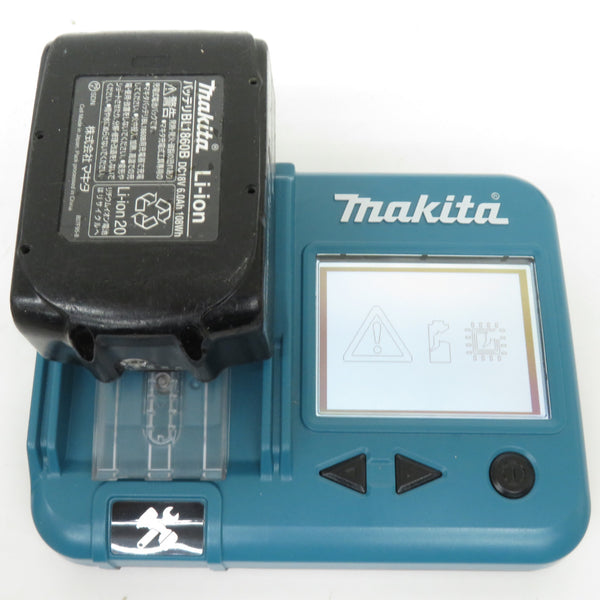 makita マキタ 18V 6.0Ah Li-ionバッテリ 残量表示付 雪マークなし 充電回数158回 残量表示ボタン破れあり BL1860B A-60464 中古