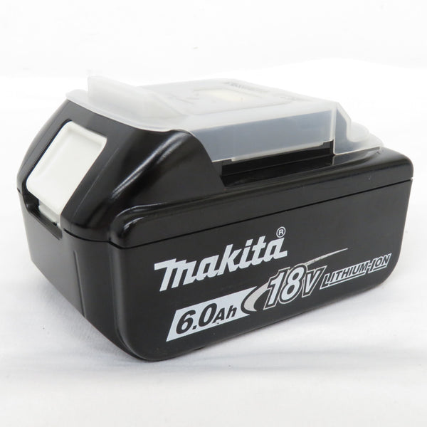 makita マキタ 18V 6.0Ah Li-ionバッテリ 残量表示付 雪マーク付 カバー付 充電回数2回 BL1860B A-60464 中古美品