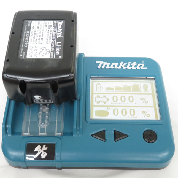 makita マキタ 18V 6.0Ah Li-ionバッテリ 残量表示付 雪マーク付 カバー付 充電回数2回 BL1860B A-60464 中古美品