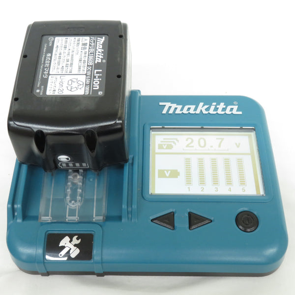 makita マキタ 18V 6.0Ah Li-ionバッテリ 残量表示付 雪マーク付 カバー付 充電回数2回 BL1860B A-60464 中古美品